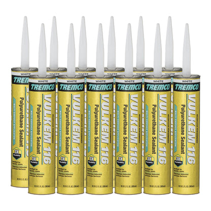 Tremco 356685 White Vulkem 116 General Purpose Textured Polyurethane Sealant- Box of 30