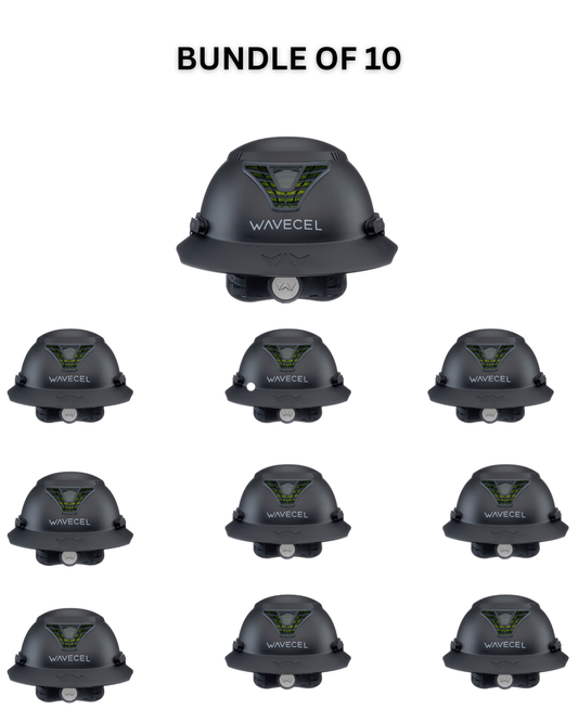 WaveCel T2+ MAX Safety Helmet - Black (CASE OF 10 QTY)