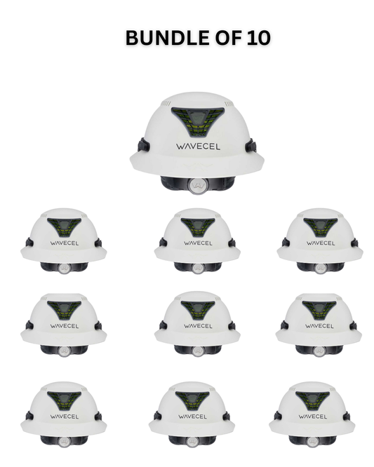 WaveCel T2+ MAX Safety Helmet - White (CASE OF 10 QTY)