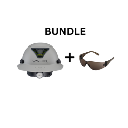 WaveCel Bundle & 12 Pairs Safety Glasses (GREY)