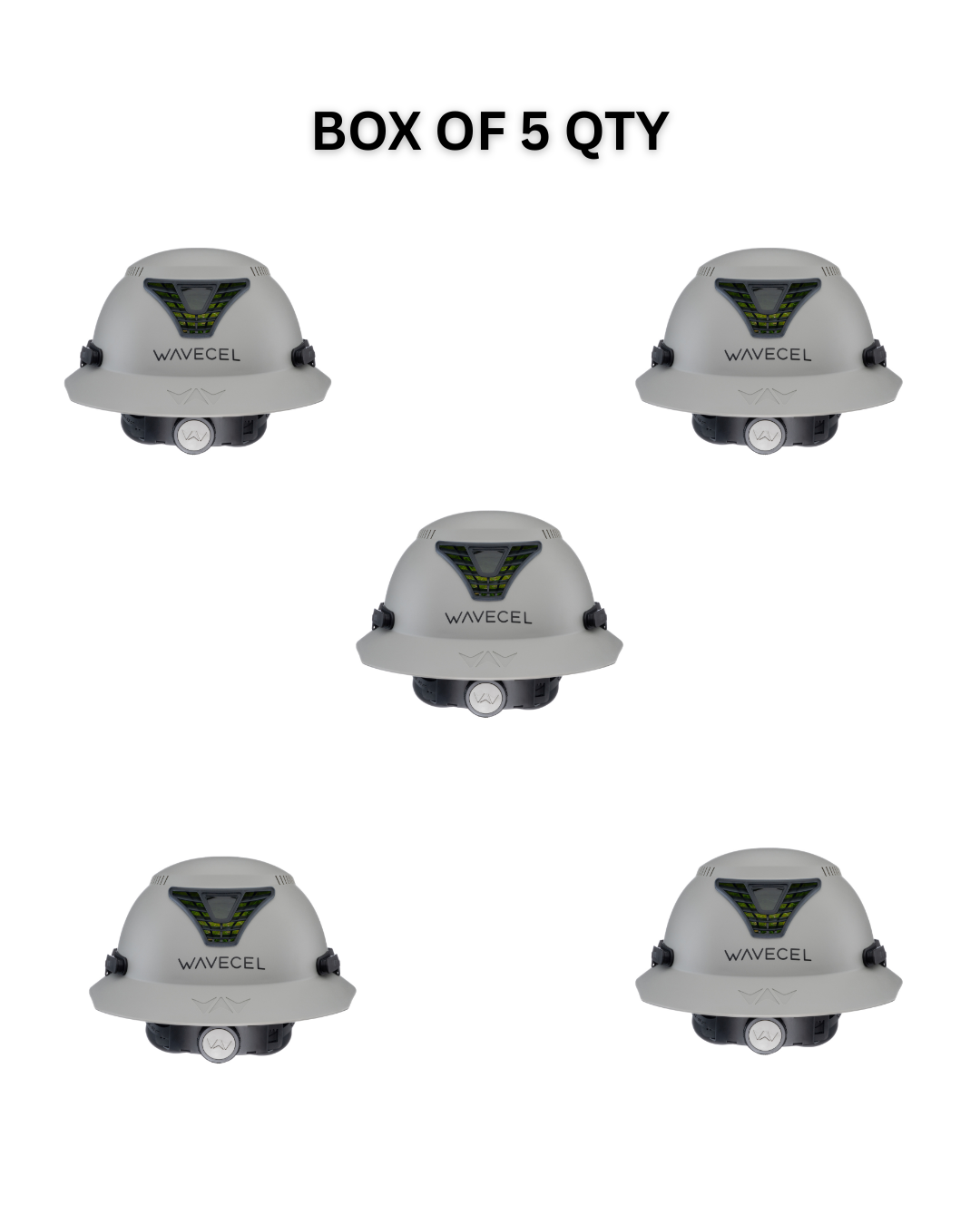 WaveCel T2+ MAX Safety Helmet - Gray (CASE OF 5 QTY)