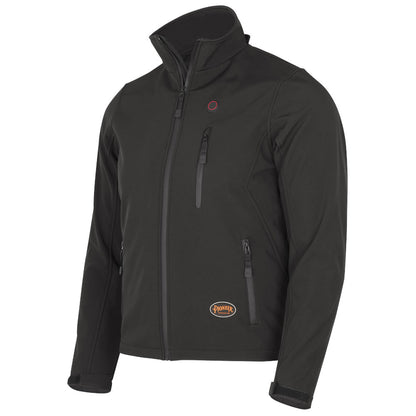 Pioneer V1210370U-M Heated Softshell Jacket, Polyester/Elastane, Polar Fleece, Black