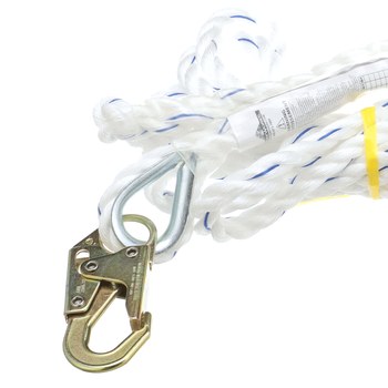 SureWerx PeakWorks Snap Hook Standard Lightweight Vertical Lifeline - 25ft