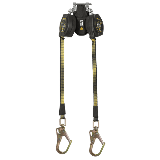 8' FT-X® EdgeCore™ Arc Flash Class 2 Leading Edge Personal SRL-P, Twin-leg with Steel Mini Swivel Rebar Hooks with SpeedLink™ - 84008TP0S