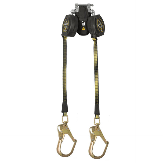 8' FT-X® EdgeCore™ Arc Flash Class 2 Leading Edge Personal SRL-P, Twin-leg with Steel Swivel Rebar Hooks with SpeedLink™ - 84008TP3S