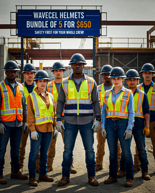 WaveCel T2+ MAX Safety Helmet - Black (CASE OF 5 QTY)