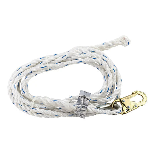 SureWerx PeakWorks Snap Hook Standard Lightweight Vertical Lifeline - 25ft